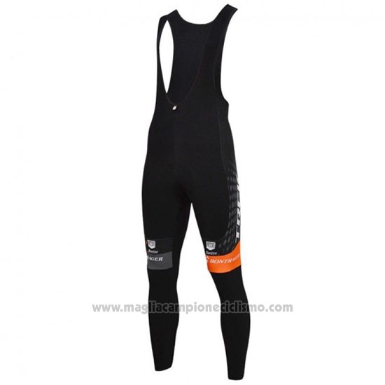 2016 Abbigliamento Ciclismo Trek Selle San Marco Nero e Arancione Manica Lunga e Salopette